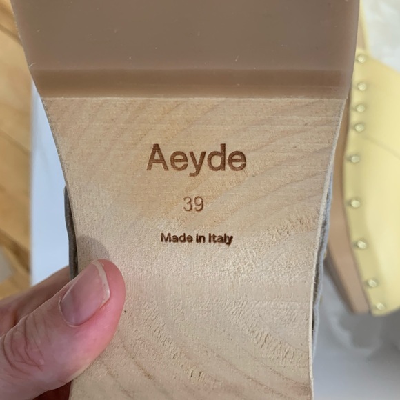 AEYDE Yellow Leather Clog - Picture 2 of 6